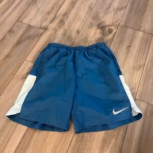 Nike Dri-FIT Mens Running Shorts Blue Teal White Mesh Panels Small  Bin N-7